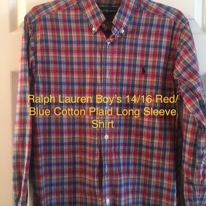 Ralph Lauren Boy’s Red/Blue Plaid Shirt